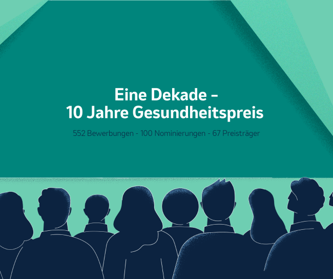 Gruppenfoto aus Teilnehmer:innen und Jury des MSD Gesundheitspreises.