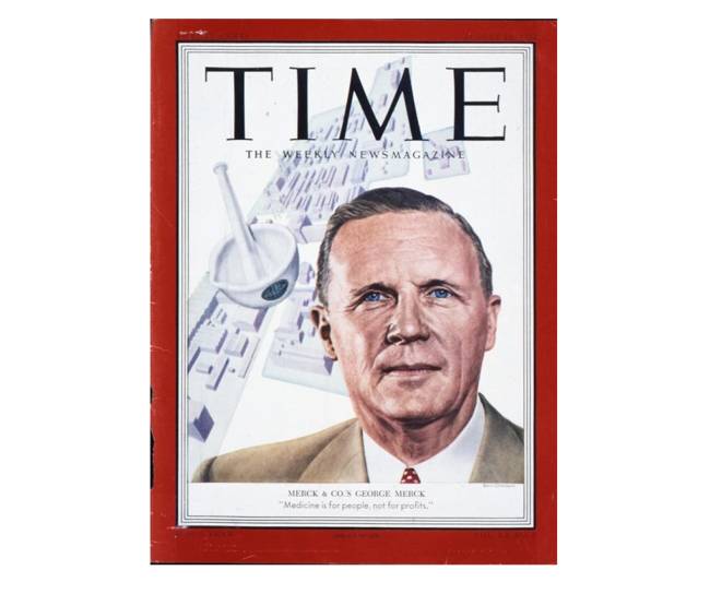 Portrait von George W. Merck im Time Magazine 1925