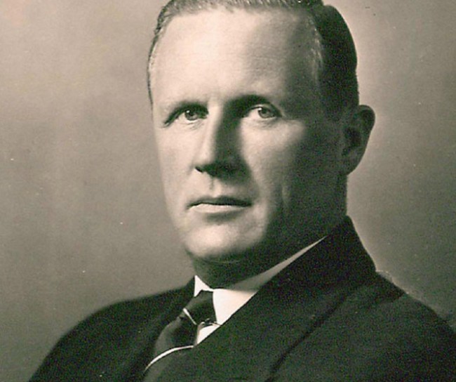 Schwarz-weiß Portrait von George W. Merck.