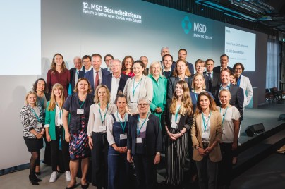 Projektleiter:innen und Partner:innen von MSD bei der Verleihung des MSD Gesundheitspreises