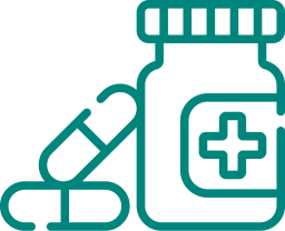 Icon Pillendöschen zur Symbolisierung des Themas „Medikamente“