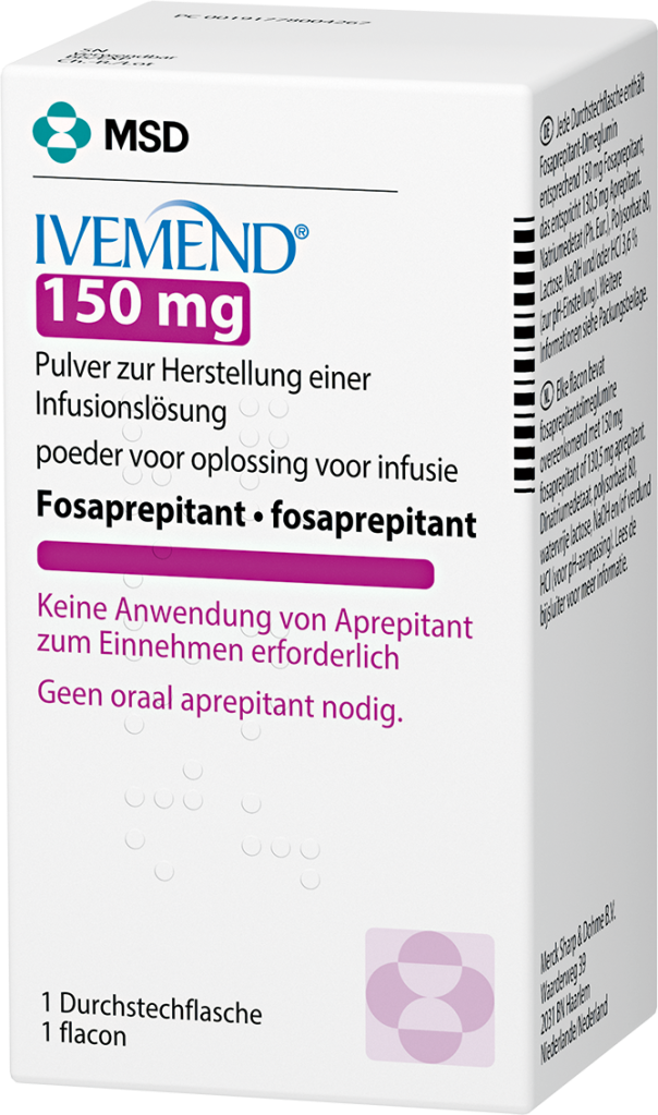 Verpackung des Arzneimittels IVEMEND® (Fosaprepitant)