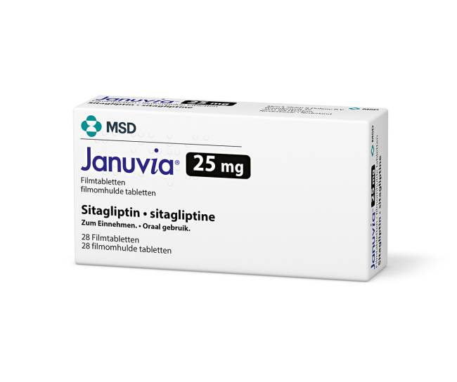 Verpackung des Arzneimittels Januvia® (Sitagliptin)