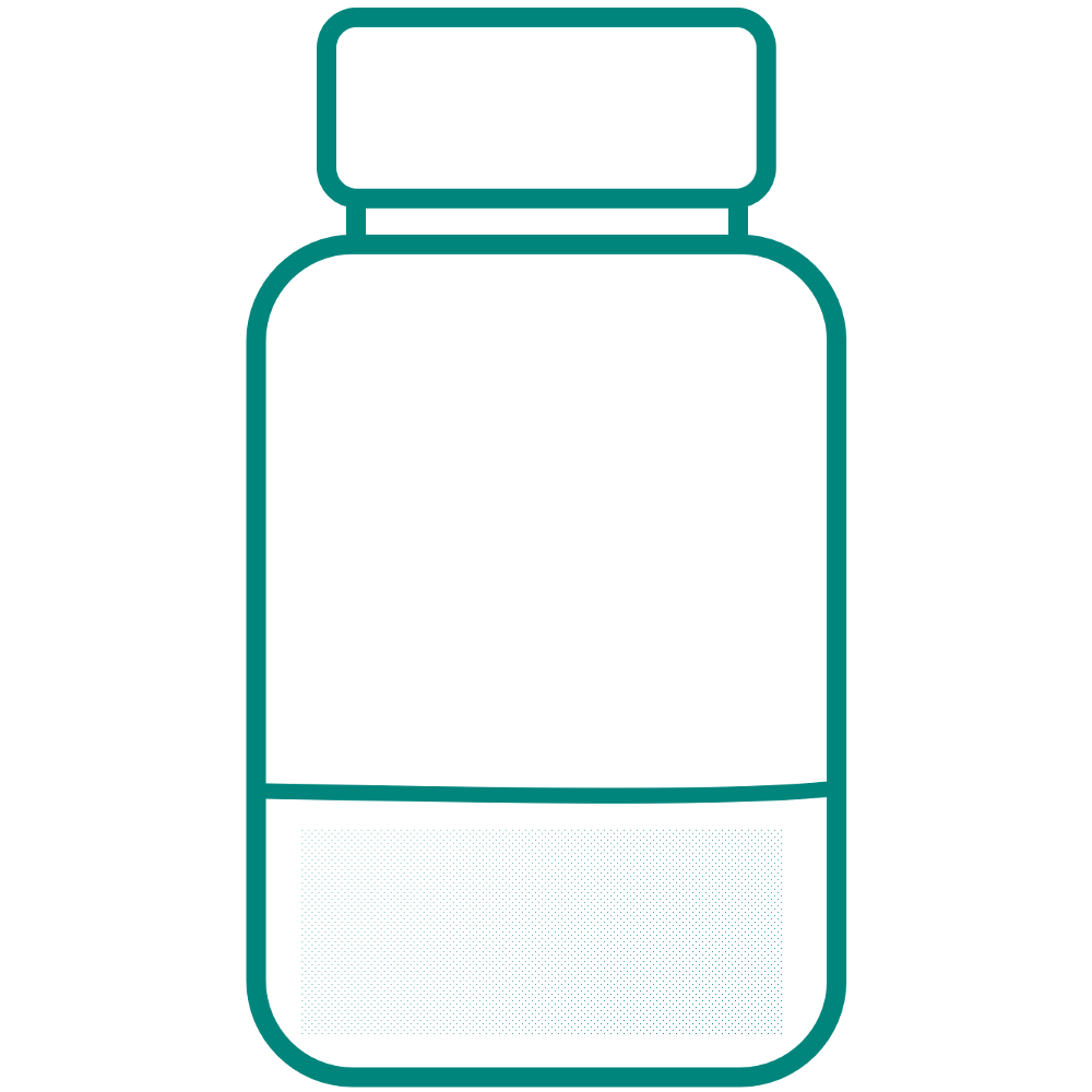 Durchstechflasche-Icon: Darreichungsform Pulver in einer Durchstechflasche