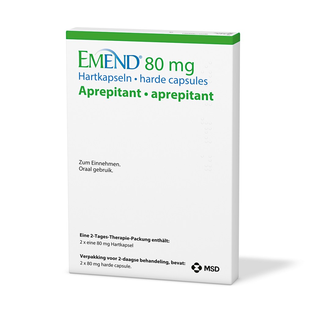 Verpackung des Arzneimittels EMEND® (Aprepitant)