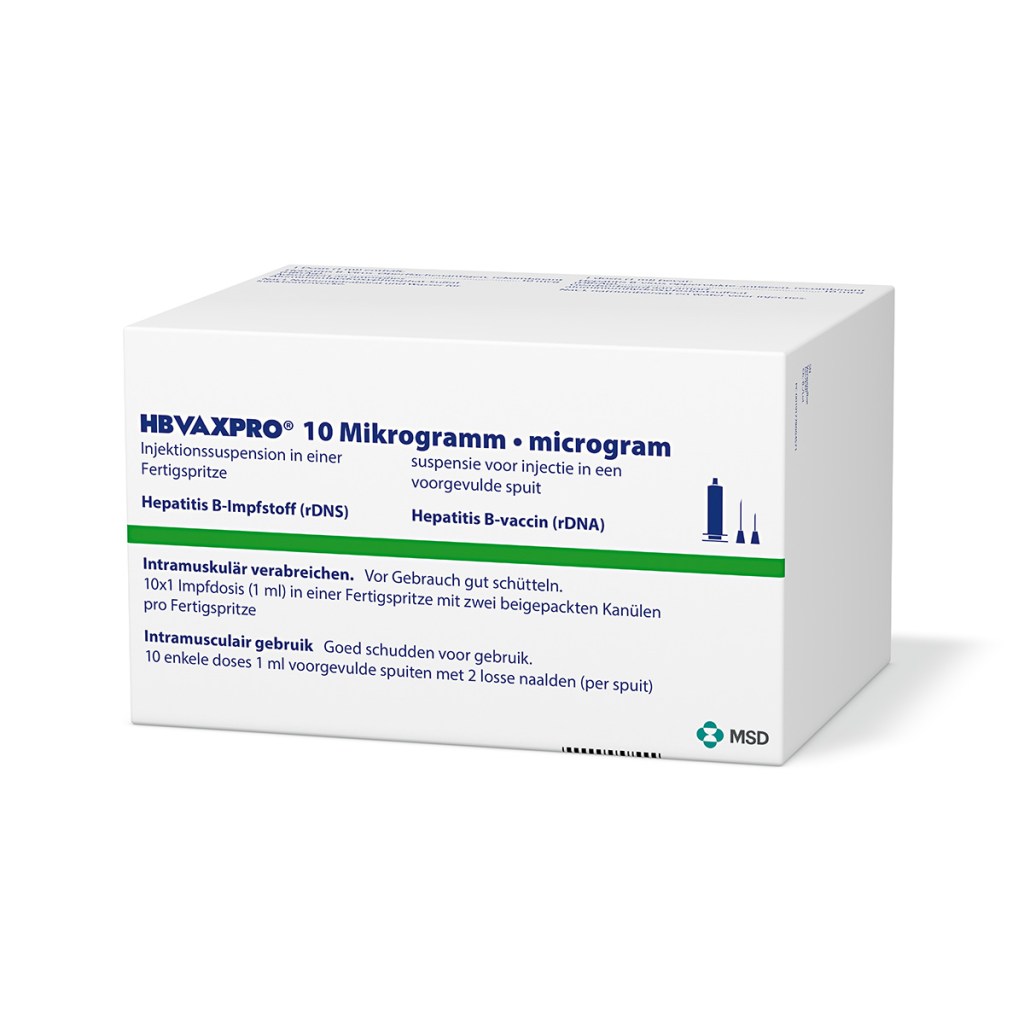 Verpackung des Arzneimittels HBVAXPRO® (Hepatitis B-Impfstoff, rDNS)