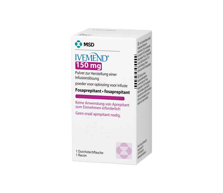 Verpackung des Arzneimittels IVEMEND® (Fosaprepitant)