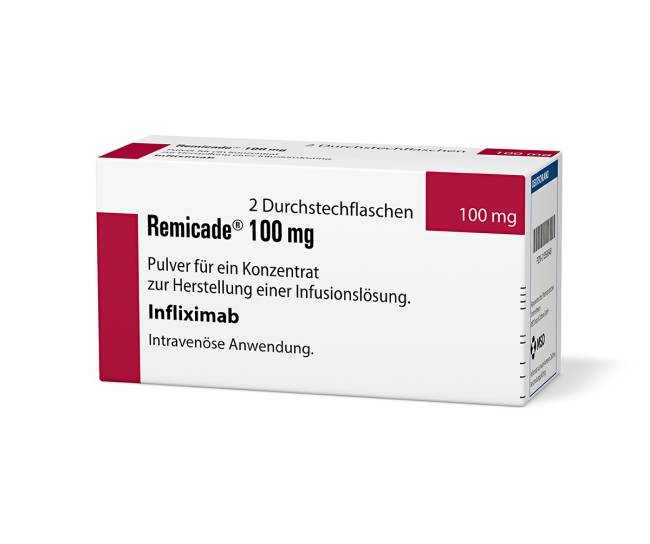 Verpackung des Arzneimittels Remicade® (Infliximab)
