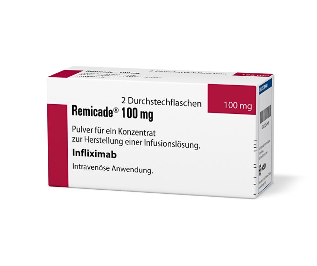 Verpackung des Arzneimittels Remicade® (Infliximab)