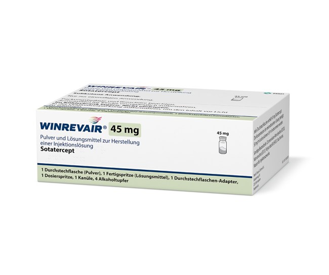 Verpackung des Arzneimittels WINREVAIR® (Sotatercept)