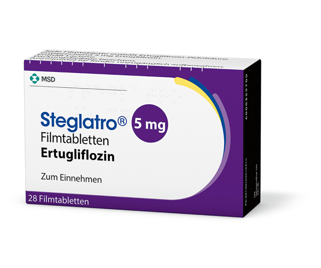 Verpackung des Arzneimittels Steglatro® (Ertugliflozin)