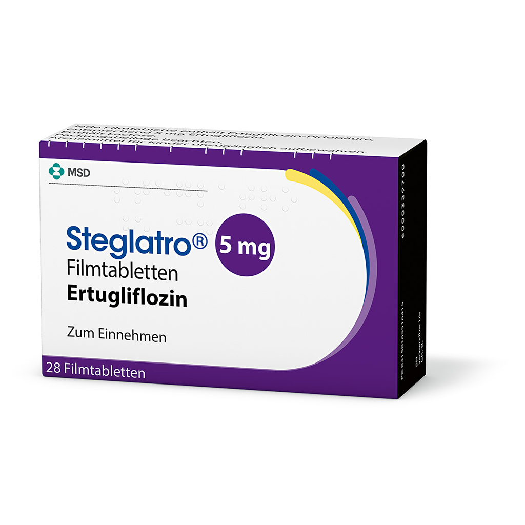 Verpackung des Arzneimittels Steglatro® (Ertugliflozin)
