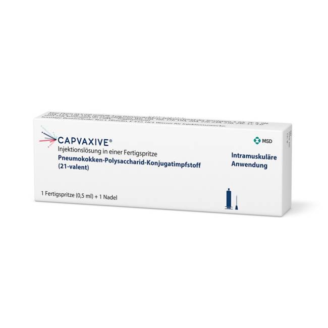 CAPVAXIVE® ist ein Pneumokokken-Konjugat-Impfstoff. Er schützt vor invasiven Pneumokokken-Erkrankungen und Lungenentzündung, die durch das Bakterium Streptococcus pneumoniae verursacht werden und gehört zur Gruppe der Totimpfstoffe.