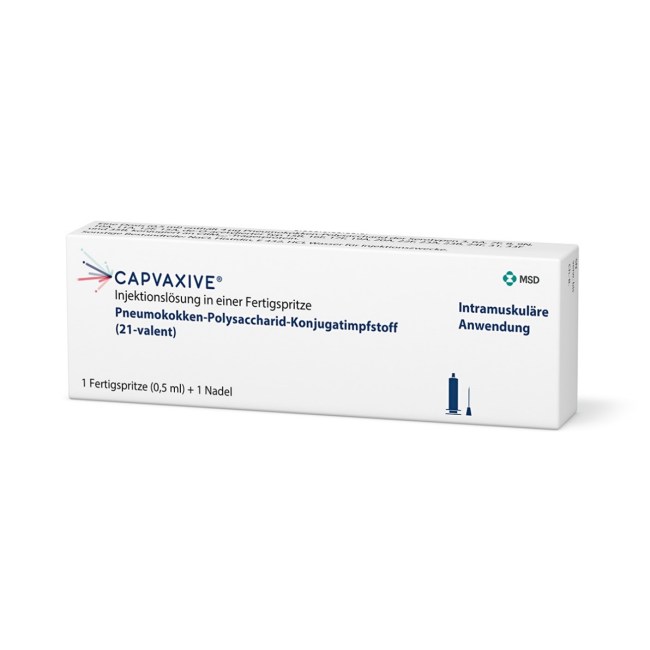 CAPVAXIVE® ist ein Pneumokokken-Konjugat-Impfstoff. Er schützt vor invasiven Pneumokokken-Erkrankungen und Lungenentzündung, die durch das Bakterium Streptococcus pneumoniae verursacht werden und gehört zur Gruppe der Totimpfstoffe.