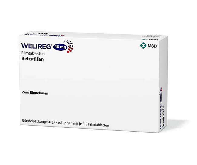 Bild von der Umverpackung von WELIREG® (Belzutifan)