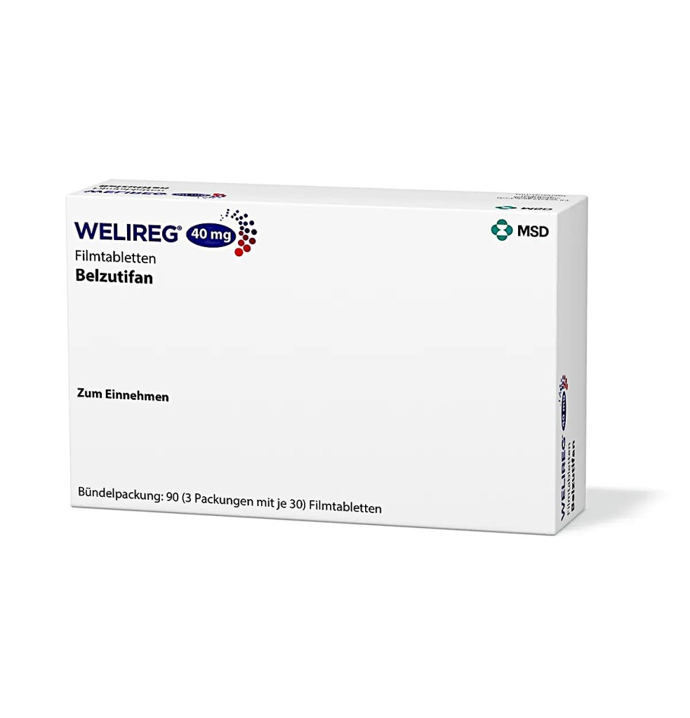 Bild von der Umverpackung von WELIREG® (Belzutifan)